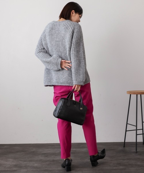 Bou Jeloud（ブージュルード）の「シャギー畦編みニット（ニット/セーター・レディース・ブラウン/アイボリー/グレー・FREE）」の17枚目の写真