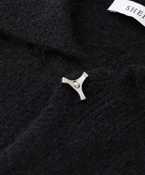 PULP/417EDIFICE（パルプフォーワンセブンエディフィス）の「【SHERMER / シャーマー】SHAGGY DATE KNIT（カーディガン/ボレロ・メンズ・ブラック・1）」の4枚目の写真