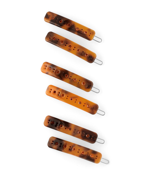 ANEMONE（アネモネ）の「ビジュースクエアヘアピン[2本セット]（ヘアピン・レディース・ブラウン/ブラック・FREE）」の8枚目の写真