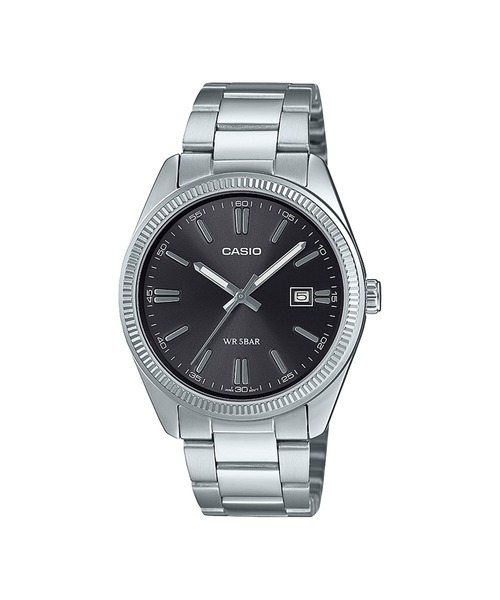 CASIO(カシオ)の「CASIO Collection / MTP-1302D-1A1JF(アナログ腕時計・メンズ・ブラック×シルバー・FREE)」の1枚目の写真
