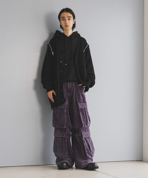 HARE(ハレ)の「BIG4ポケットカーゴパンツ(HARE)(カーゴパンツ・メンズ・グレー/パープル・SMALL/MEDIUM)」の4枚目の写真