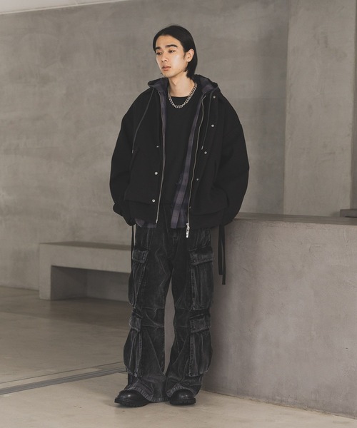 HARE(ハレ)の「BIG4ポケットカーゴパンツ(HARE)(カーゴパンツ・メンズ・グレー/パープル・SMALL/MEDIUM)」の14枚目の写真