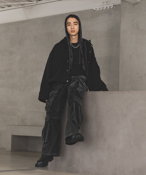 HARE(ハレ)の「BIG4ポケットカーゴパンツ(HARE)(カーゴパンツ・メンズ・グレー/パープル・SMALL/MEDIUM)」の16枚目の写真
