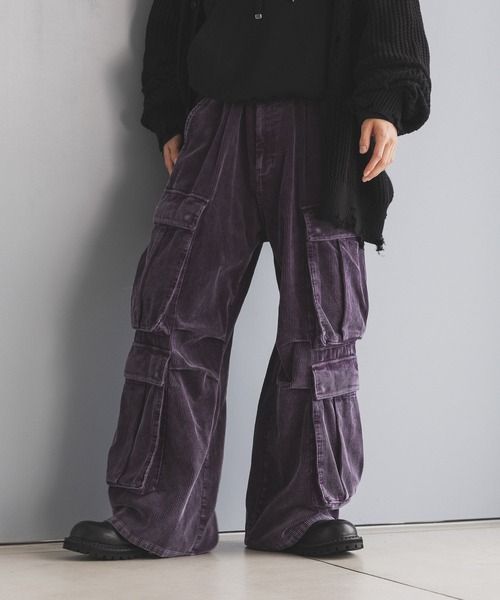 HARE(ハレ)の「BIG4ポケットカーゴパンツ(HARE)(カーゴパンツ・メンズ・グレー/パープル・SMALL/MEDIUM)」の9枚目の写真