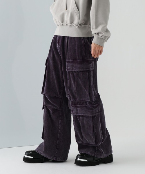 HARE(ハレ)の「BIG4ポケットカーゴパンツ(HARE)(カーゴパンツ・メンズ・グレー/パープル・SMALL/MEDIUM)」の13枚目の写真