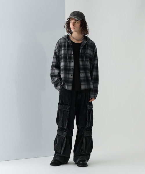HARE(ハレ)の「BIG4ポケットカーゴパンツ(HARE)(カーゴパンツ・メンズ・グレー/パープル・SMALL/MEDIUM)」の19枚目の写真