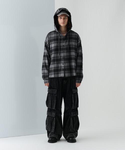 HARE(ハレ)の「BIG4ポケットカーゴパンツ(HARE)(カーゴパンツ・メンズ・グレー/パープル・SMALL/MEDIUM)」の20枚目の写真
