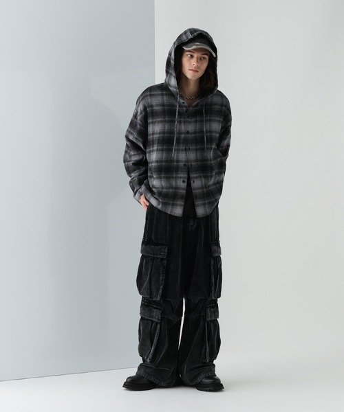 HARE(ハレ)の「BIG4ポケットカーゴパンツ(HARE)(カーゴパンツ・メンズ・グレー/パープル・SMALL/MEDIUM)」の21枚目の写真