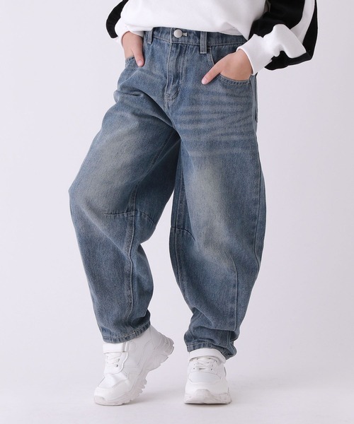 10C REPIPI(ジューシーレピピ)の「【10C REPIPI】バレルレッグデニムパンツ(デニムパンツ・キッズ・ブラック系その他/ブルー・130cm/120cm/110cm)」の3枚目の写真