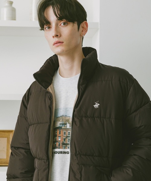 セール】【BEVERLY HILLS POLO CLUB】ONE POINT LOGO PADDED JACKET