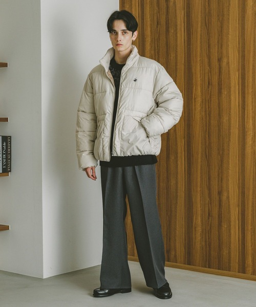 BEVERLY HILLS POLO CLUB（ビバリーヒルズポロクラブ）の「【BEVERLY HILLS POLO CLUB】ONE POINT LOGO PADDED JACKET / ビバリーヒルズポロクラブワンポイントロゴパテッドジャケット（ダウンジャケット/コート・メンズ・オリーブ/ブラック/グレー/ブラウン/オフホワイト・X-LARGE/MEDIUM/LARGE）」の19枚目の写真