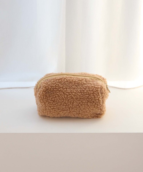 Edit Sheen（エディットシーン）の「ボアポーチ（ポーチ・レディース・ホワイト/ブラウン/ピンク/ブルー・FREE）」の3枚目の写真