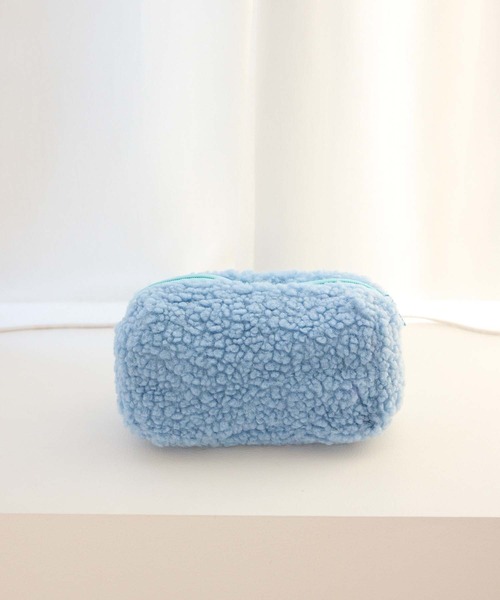 Edit Sheen（エディットシーン）の「ボアポーチ（ポーチ・レディース・ホワイト/ブラウン/ピンク/ブルー・FREE）」の4枚目の写真