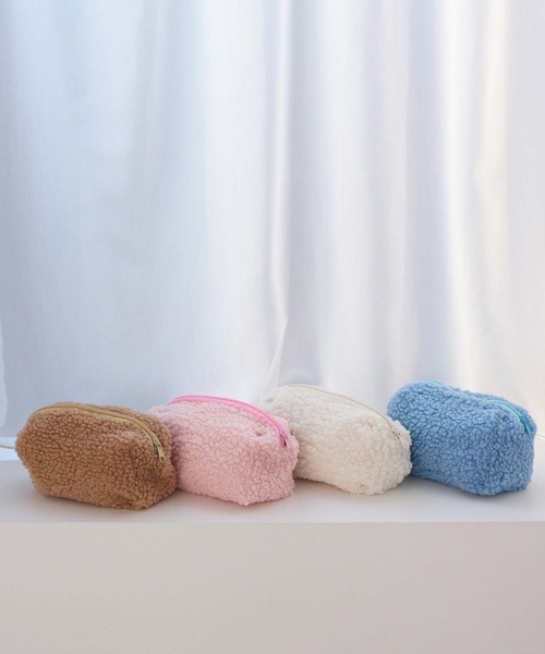 Edit Sheen（エディットシーン）の「ボアポーチ（ポーチ・レディース・ホワイト/ブラウン/ピンク/ブルー・FREE）」の14枚目の写真