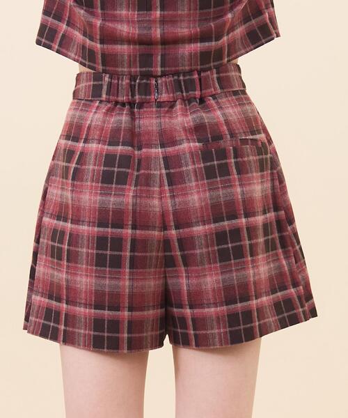 REDYAZEL(レディアゼル)の「【セットアップ可能】チェックプリーツスカショーパン(その他パンツ・レディース・ブルー/ネイビー/オレンジ・MEDIUM/SMALL)」の6枚目の写真