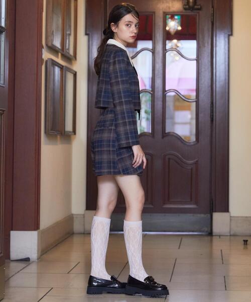 REDYAZEL(レディアゼル)の「【セットアップ可能】チェックプリーツスカショーパン(その他パンツ・レディース・ブルー/ネイビー/オレンジ・MEDIUM/SMALL)」の13枚目の写真