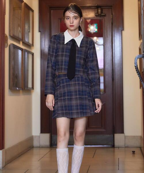 REDYAZEL(レディアゼル)の「【セットアップ可能】チェックプリーツスカショーパン(その他パンツ・レディース・ブルー/ネイビー/オレンジ・MEDIUM/SMALL)」の14枚目の写真