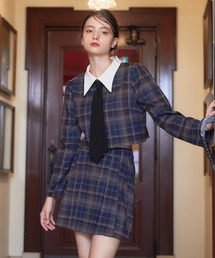 【セットアップ可能】チェックプリーツスカショーパン