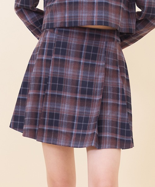 REDYAZEL（レディアゼル）の「【セットアップ可能】チェックプリーツスカショーパン（その他パンツ・レディース・ブルー/ネイビー/オレンジ・MEDIUM/SMALL）」の16枚目の写真