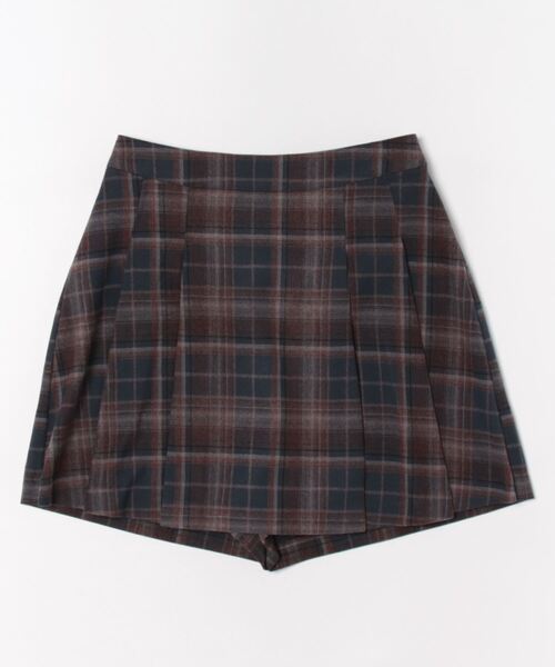 REDYAZEL（レディアゼル）の「【セットアップ可能】チェックプリーツスカショーパン（その他パンツ・レディース・ブルー/ネイビー/オレンジ・MEDIUM/SMALL）」の7枚目の写真