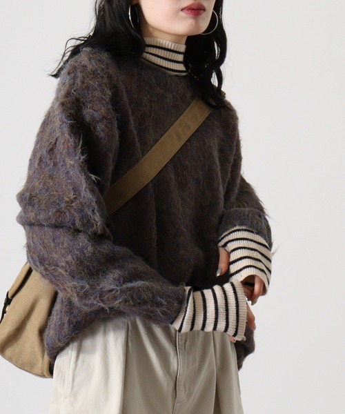 WS select Mohair-like Stretch Melange Knit — трикотажный джемпер