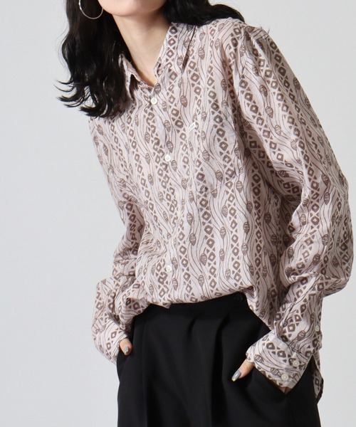 Guess(ゲス)の「GUESS LS COLLINS AOP SHIRT シャツ(シャツ/ブラウス・メンズ・ベージュ・M/L/S)」の7枚目の写真