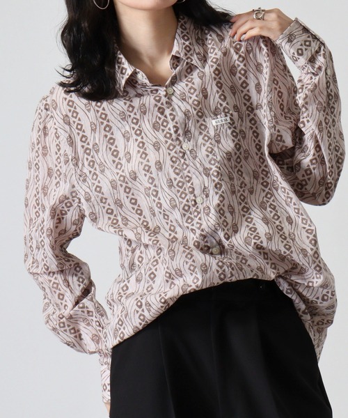 Guess(ゲス)の「GUESS LS COLLINS AOP SHIRT シャツ(シャツ/ブラウス・メンズ・ベージュ・M/L/S)」の6枚目の写真