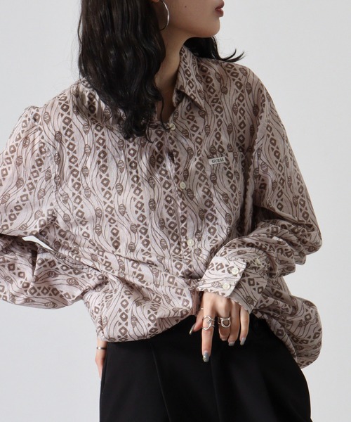 Guess(ゲス)の「GUESS LS COLLINS AOP SHIRT シャツ(シャツ/ブラウス・メンズ・ベージュ・M/L/S)」の5枚目の写真