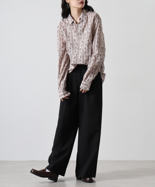 Guess(ゲス)の「GUESS LS COLLINS AOP SHIRT シャツ(シャツ/ブラウス・メンズ・ベージュ・M/L/S)」の4枚目の写真