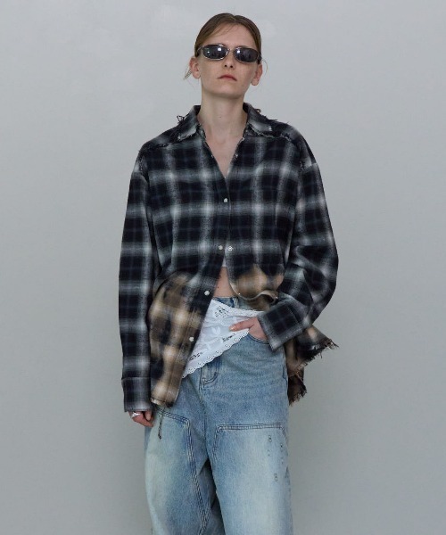 MAISON SPECIAL（メゾンスペシャル）の「Bleach Processing Plaid