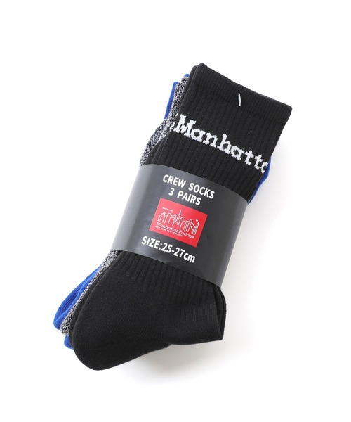 Manhattan Portage（マンハッタンポーテージ）の「Crew Socks 3P Set（ソックス/靴下・メンズ・ブルー系その他/ホワイト/ブラック/ピンク系その他・SMALL/MEDIUM）」の5枚目の写真