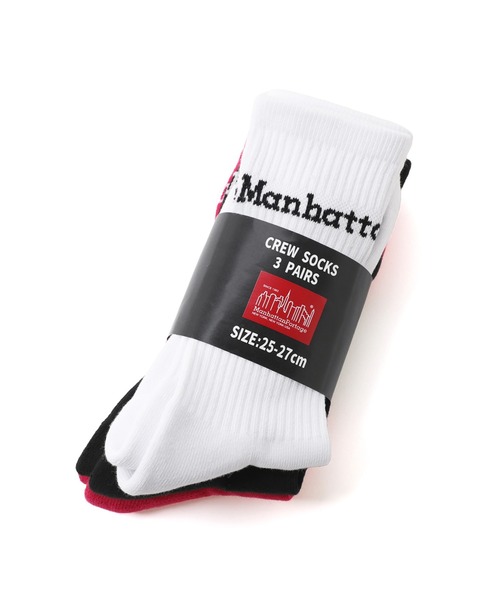 Manhattan Portage（マンハッタンポーテージ）の「Crew Socks 3P Set（ソックス/靴下・メンズ・ブルー系その他/ホワイト/ブラック/ピンク系その他・SMALL/MEDIUM）」の9枚目の写真