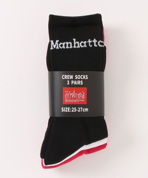 Manhattan Portage（マンハッタンポーテージ）の「Crew Socks 3P Set（ソックス/靴下・メンズ・ブルー系その他/ホワイト/ブラック/ピンク系その他・SMALL/MEDIUM）」の17枚目の写真