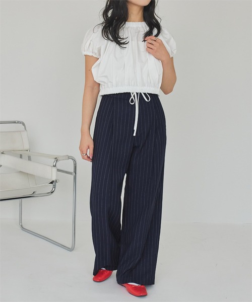 titivate（ティティベイト）の「ダブルウエストデザインパンツ（その他パンツ・レディース・ブラック/ベージュ/ブラウン/ブルー系その他・SP/L/M/S）」の4枚目の写真