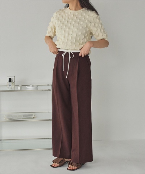 titivate（ティティベイト）の「ダブルウエストデザインパンツ（その他パンツ・レディース・ブラック/ベージュ/ブラウン/ブルー系その他・SP/L/M/S）」の18枚目の写真