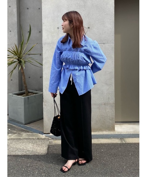 titivate（ティティベイト）の「ダブルウエストデザインパンツ（その他パンツ・レディース・ブラック/ベージュ/ブラウン/ブルー系その他・SP/L/M/S）」の8枚目の写真