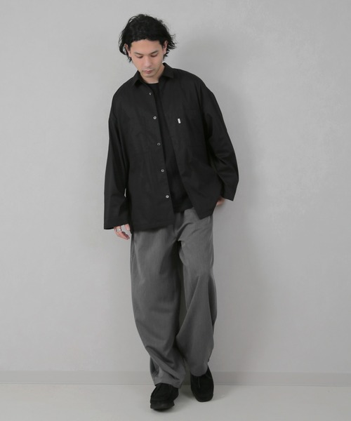 CERCA(チェルカ)の「LEMS/ワイドカーブパンツ(RS/)(スラックス・メンズ・グレー/ブラック・LARGE/MEDIUM/X-LARGE)」の8枚目の写真