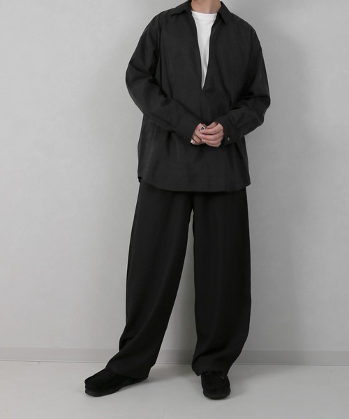 CERCA(チェルカ)の「LEMS/ワイドカーブパンツ(RS/)(スラックス・メンズ・グレー/ブラック・LARGE/MEDIUM/X-LARGE)」の15枚目の写真