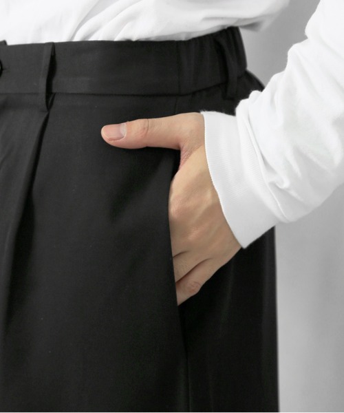 CERCA(チェルカ)の「LEMS/ワイドカーブパンツ(RS/)(スラックス・メンズ・グレー/ブラック・LARGE/MEDIUM/X-LARGE)」の20枚目の写真