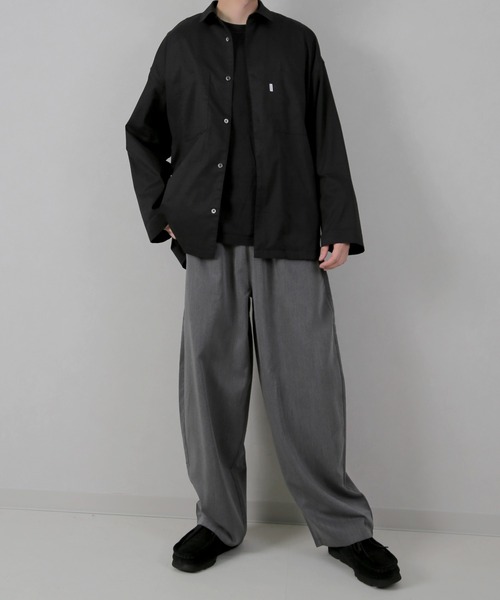 CERCA(チェルカ)の「LEMS/ワイドカーブパンツ(RS/)(スラックス・メンズ・グレー/ブラック・LARGE/MEDIUM/X-LARGE)」の7枚目の写真