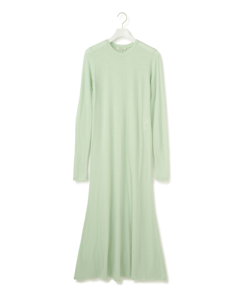 ADAM ET ROPE'(アダムエロペ)の「【公式サイト限定】【AURALEE(オーラリー)】 WOOL AMUNZEN DRESS(ワンピース・レディース・ライトグリーン・1)」の1枚目の写真