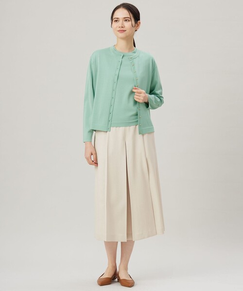 自由区（ジユウク）の「リネンライクシンセティックキュロット パンツ（その他パンツ・レディース・グレー系/サックスブルー系/ライトイエロー系・40/38）」の20枚目の写真