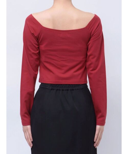 RESEXXY(リゼクシー)の「デコルテギャザーカットトップス(Tシャツ/カットソー・レディース・ホワイト/レッド/ブラック・FREE)」の21枚目の写真