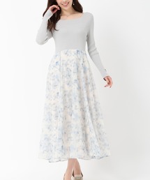 新品　ミッシュマッシュ　ボタニカル　Aライン　花柄　ノースリーブワンピース 新品 ミッシュマッシュ ボタニカル Aライン 花柄 ノースリーブ