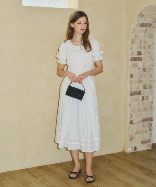 GIUNON（ジウノン）の「embroidery frill puff blouse / エンブロイダリーフリルパフブラウス（シャツ/ブラウス・レディース・ブラック/ホワイト・FREE）」の10枚目の写真