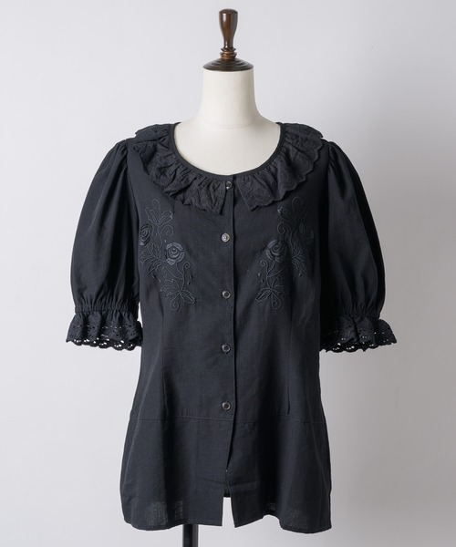 トップス acka. embroidery frill blouse Acka. embroidery frill blouse
