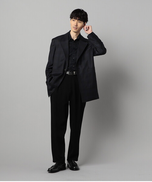 COMME CA MEN（コムサメン）の「和歌山編みイル・プリンチペ ジャージー　レギュラーカラーシャツ（シャツ/ブラウス・メンズ・ブラック/ライトグレー・S/M/L）」の7枚目の写真