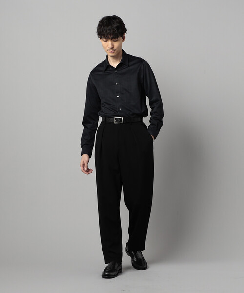 COMME CA MEN（コムサメン）の「和歌山編みイル・プリンチペ ジャージー　レギュラーカラーシャツ（シャツ/ブラウス・メンズ・ブラック/ライトグレー・S/M/L）」の16枚目の写真