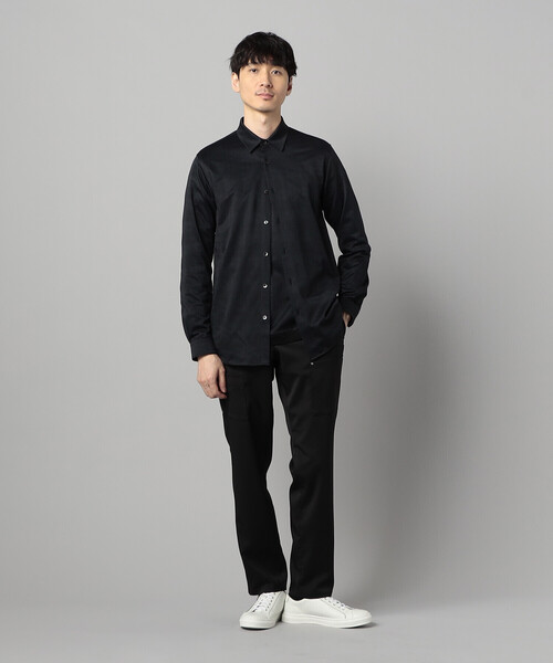 COMME CA MEN（コムサメン）の「和歌山編みイル・プリンチペ ジャージー　レギュラーカラーシャツ（シャツ/ブラウス・メンズ・ブラック/ライトグレー・S/M/L）」の17枚目の写真