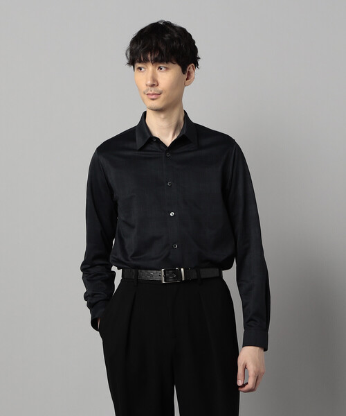 COMME CA MEN（コムサメン）の「和歌山編みイル・プリンチペ ジャージー　レギュラーカラーシャツ（シャツ/ブラウス・メンズ・ブラック/ライトグレー・S/M/L）」の19枚目の写真